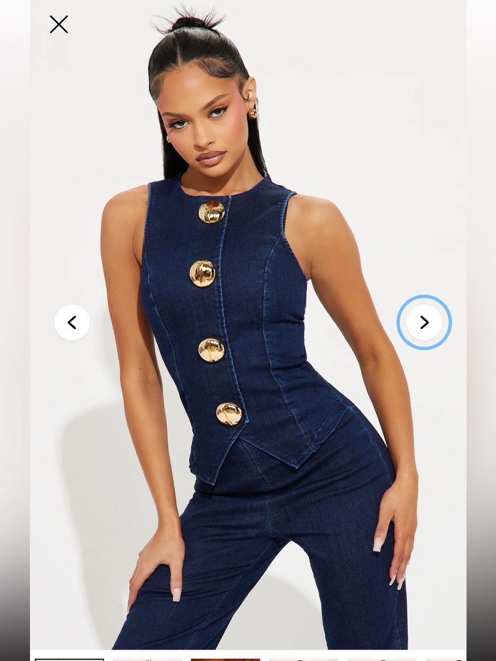 Fashion nova Sonya Denim Indigo Jumpsuit - Picture 5 of 5